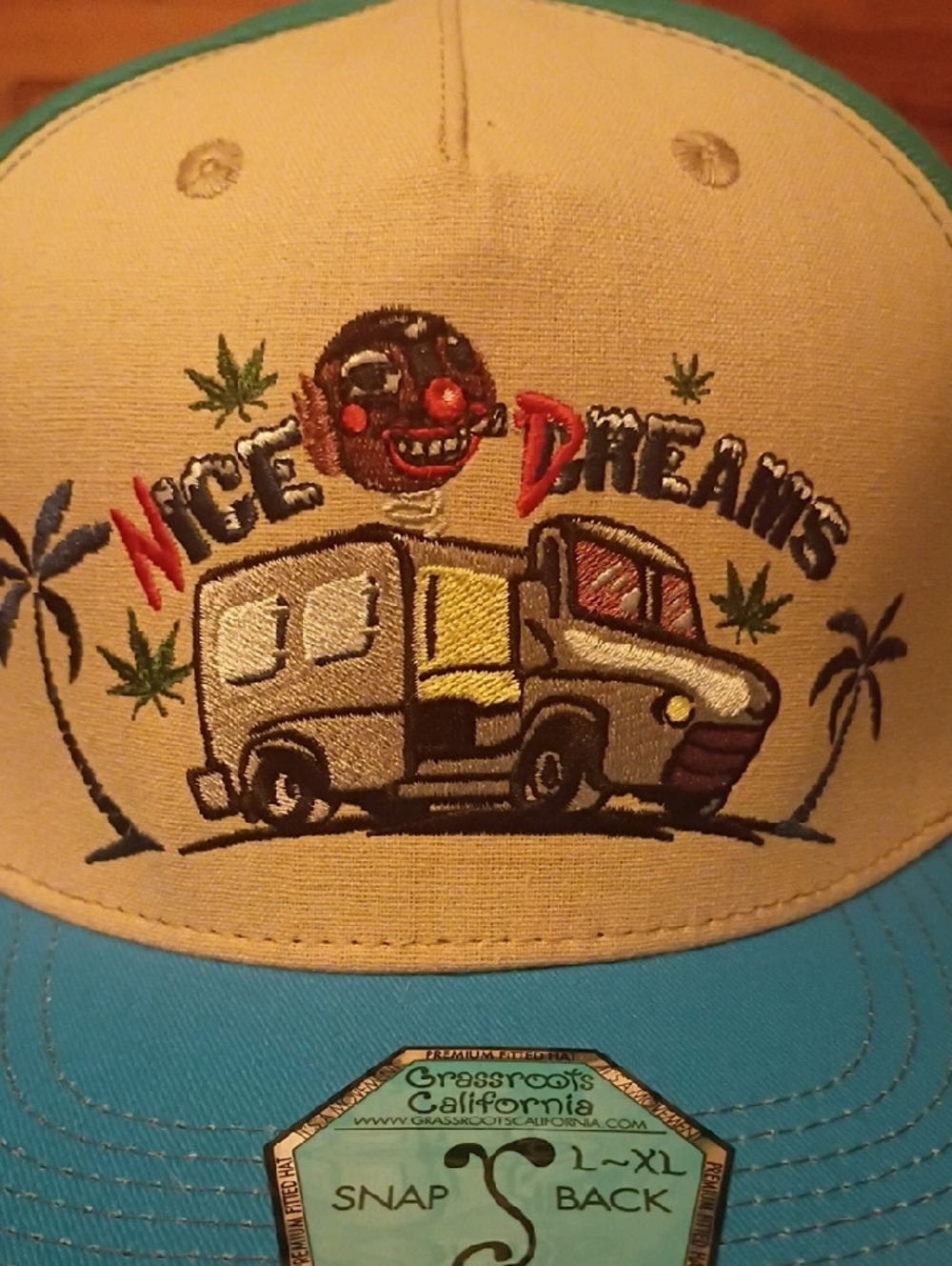 Nice Dreams Limited Edition Grassroots California Snapback Flat Brim Hat